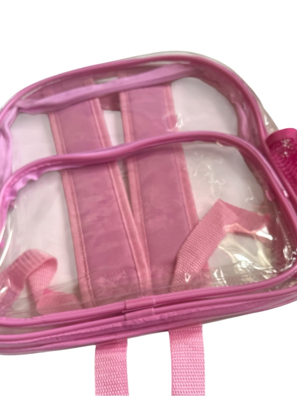 New Kids Clear Pink Backpack - Stylish Transparent School Bag